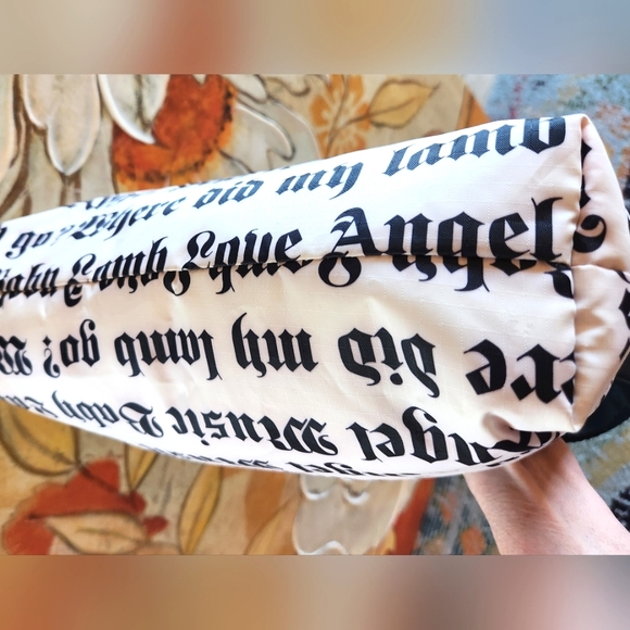 L.A.M.B. LeSportsac Gwen Stefani White Black LOVE ANGEL MUSIC BABY Purse 12"×12" - Picture 6 of 16